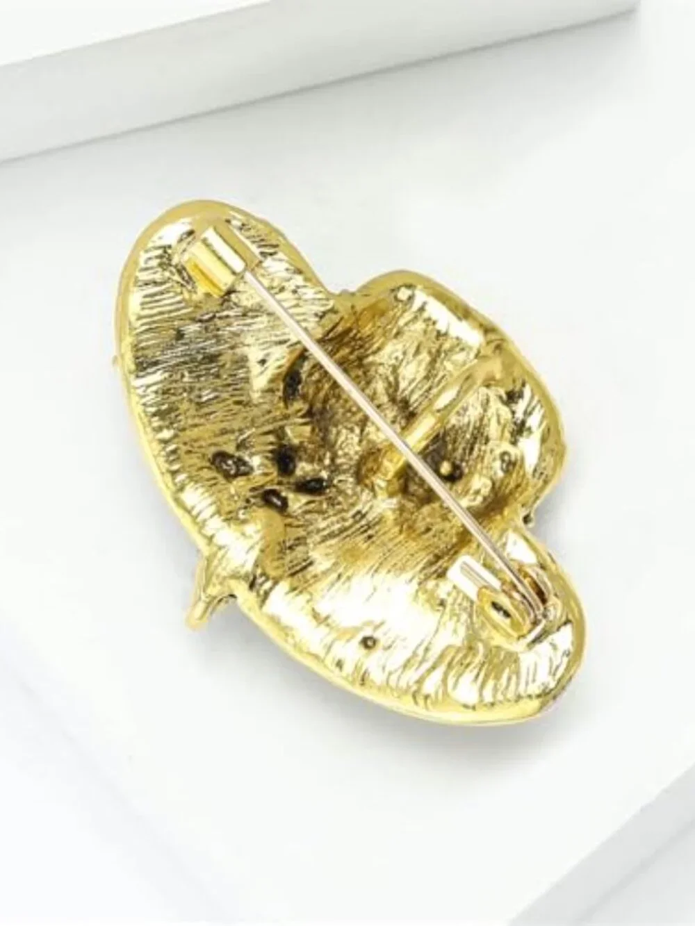 New - Rhinestone Sun Hat Brooch‎ Pin for Women Cute Colorful Flower